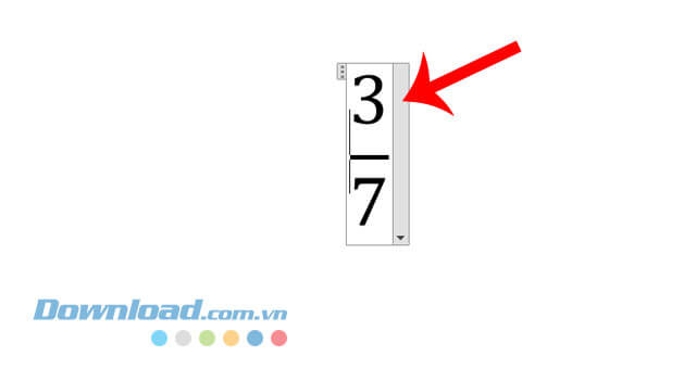 Phân số đã được viết bằng Ink Equation