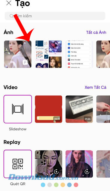 Chọn hình ảnh bất kỳ