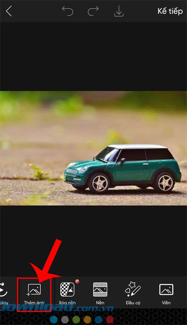 Nhấn vào mục Thêm ảnh