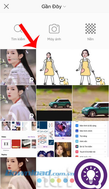 Chọn hình ảnh thêm vào