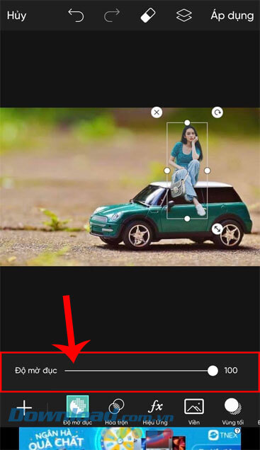 Điều chỉnh thanh Độ mờ đục