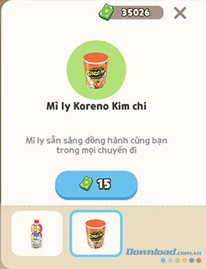 Mì ly Koreno Kim chi