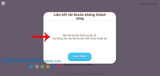 lỗi liên kết tài khoản không thành công