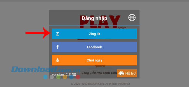 Đăng nhập bằng tài khoản Facebook