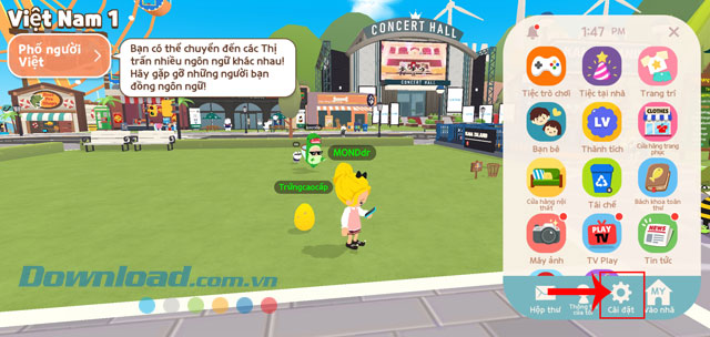 Chạm vào mục Điện thoại