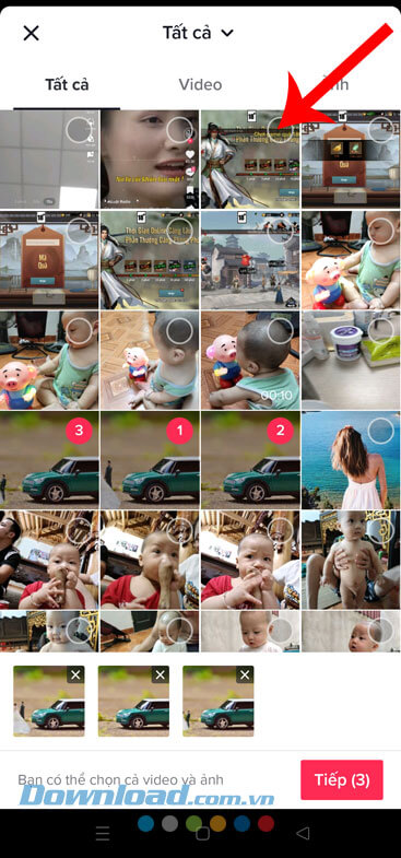 Chọn những hình ảnh bất kỳ