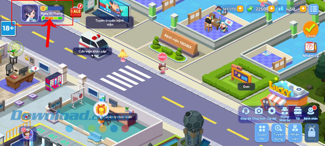 Ấn vào biểu tượng tài khoản