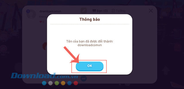 Đã đổi tên nhân vật thành công