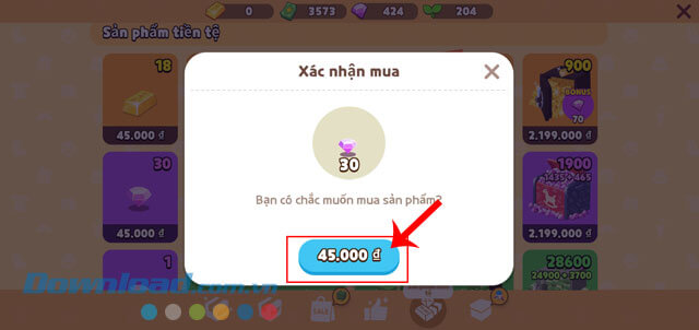 Nhấn vào nút Xác nhận