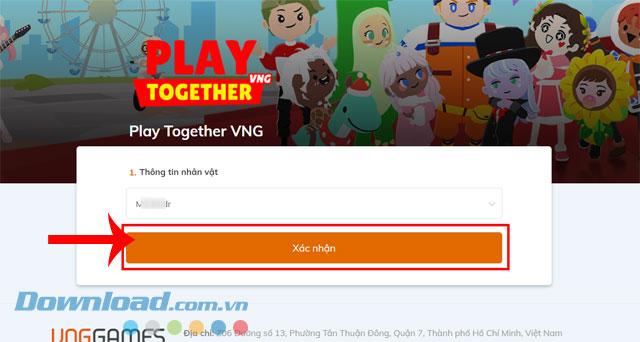 Click chuột vào nút Xác nhận