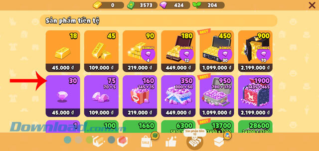 Chọn gói cước nạp thẻ