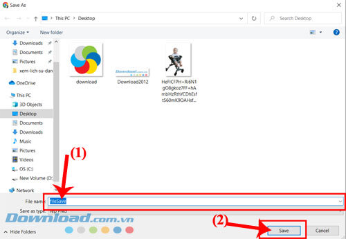 Lưu thiệp về máy tính