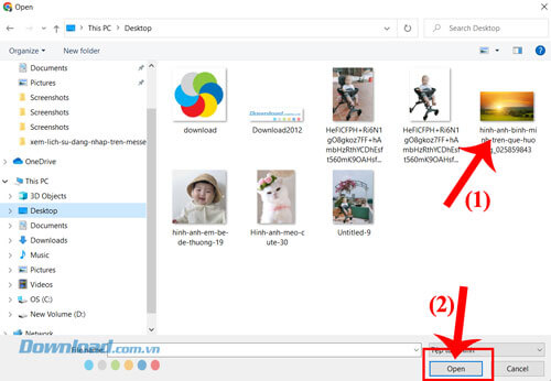 Chọn hình ảnh trên máy tính