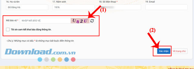 Click chuột vào nút Xác nhận