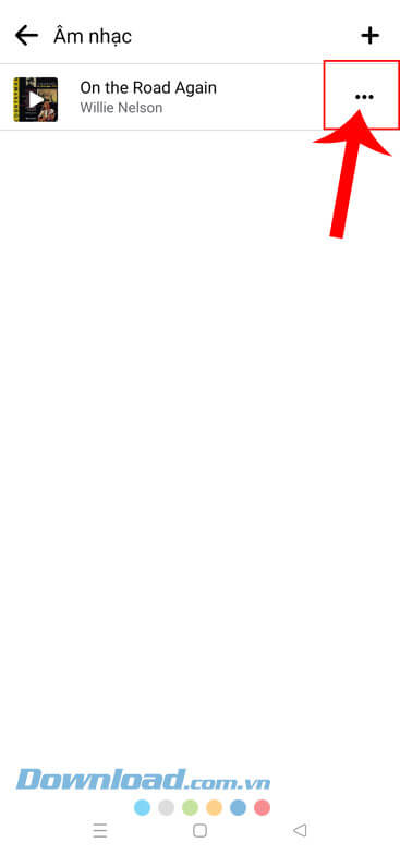 Ấn vào biểu tượng dấu ba chấm