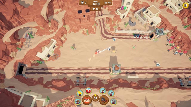 Đưa ra những quyết định chiến lược khi đặt tháp pháo và chiến đấu trong Nut Protocol game