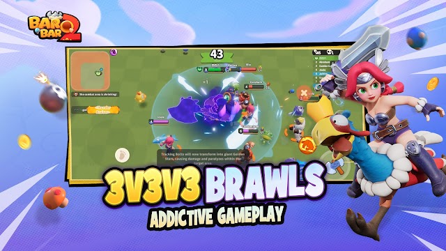 Tham gia các trận chiến battle royale 3v3v3 sôi động, hấp dẫn trong BarbarQ 2