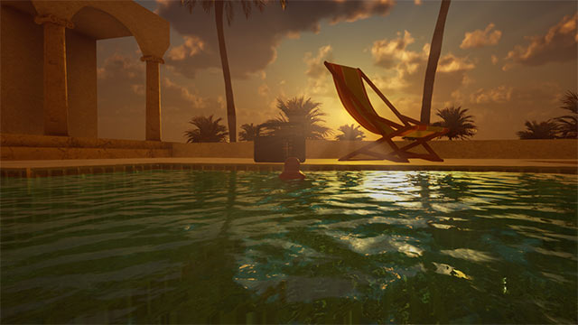 Ngắm cảnh đẹp lúc bình minh và khi hoàng hôn buông xuống trong khi chơi Placid Plastic Duck Simulator