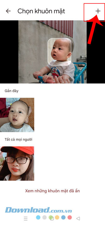 Nhấn vào biểu tượng dấu "+"