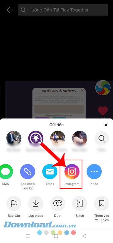 Nhấn vào ứng dụng Instagtam