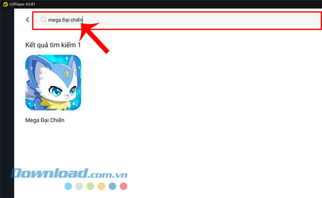 Tìm kiếm game Mega Đại Chiến