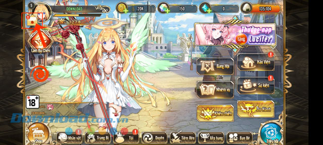 Ấn vào biểu tượng bức thư