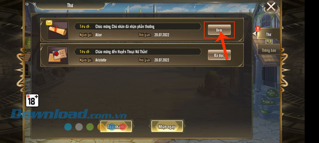 Nhấn vào nút Xem