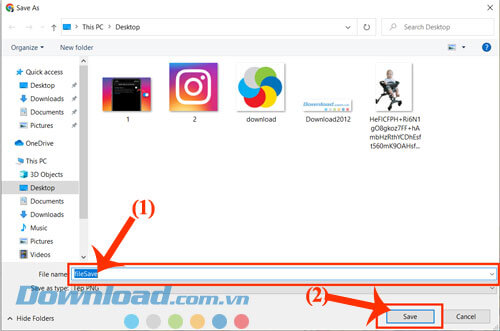Lưu ảnh thiệp lại