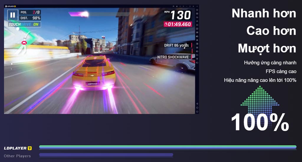 LDPlayer 9 hỗ trợ khung hình lên tới 120 FPS