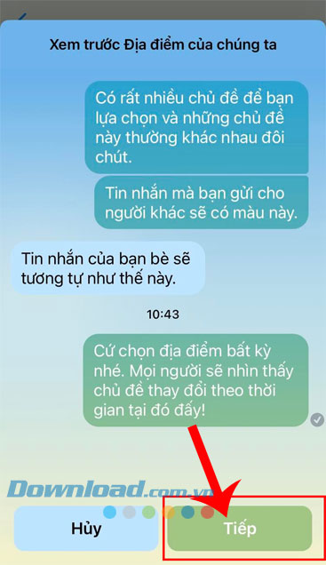 Ấn vào nút Tiếp