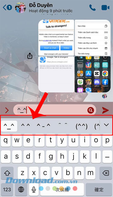Chọn ký tự biểu tượng cảm xúc