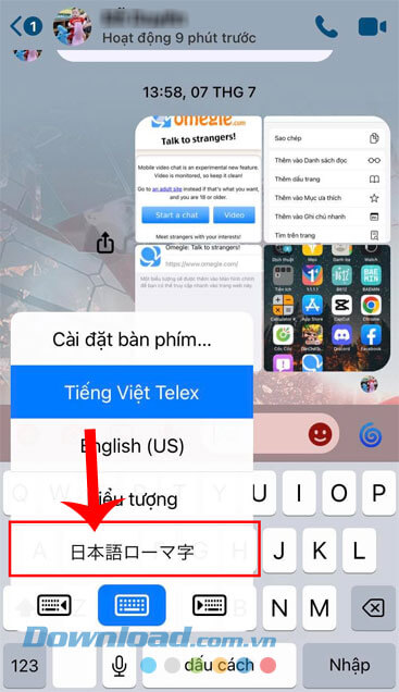 Chọn ngôn ngữ Tiếng Nhật