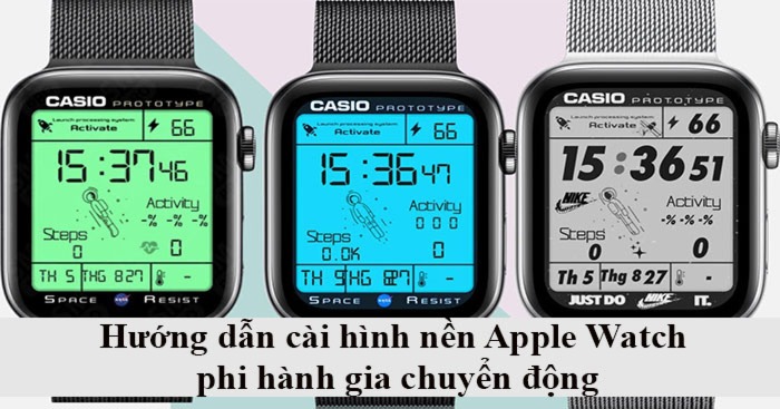 Hướng dẫn cài hình nền Apple Watch phi hành gia chuyển động