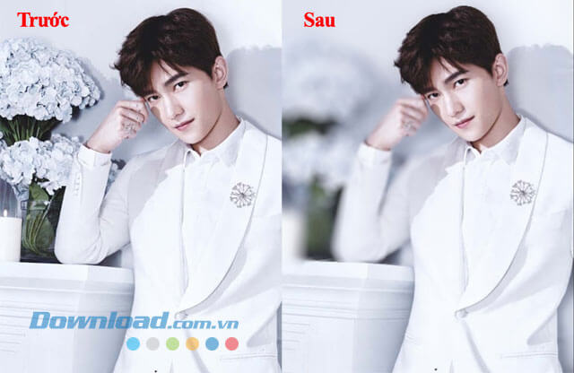 Hình ảnh trước và sau khi được làm mờ phông nền