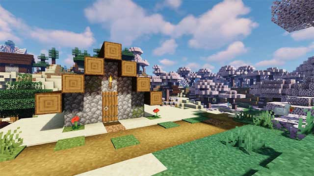 Cửa bẫy trông giống như bất kỳ khối thông thường trong game