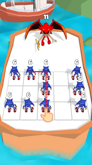 Merge Super yêu cầu bạn hợp nhất quái vật để chống lại kẻ thù