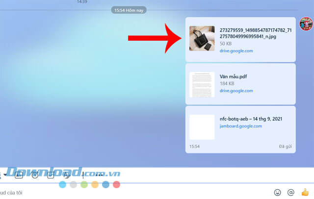 Đã gửi file từ Google Drive thành công