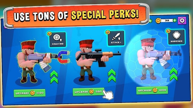 Sử dụng vô số đặc quyền để có được lợi thế khi chiến đấu trong game Gunfire Stars: Arcade Shooting
