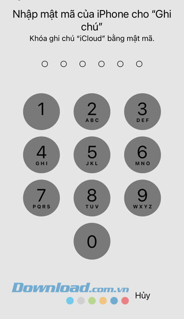 Nhập mật khẩu điện thoại iPhone