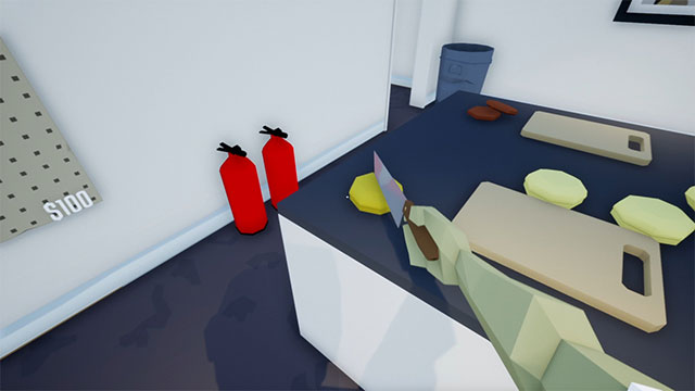 Mỗi người chơi trong game One-armed Cook chỉ được dùng 1 tay để nấu ăn