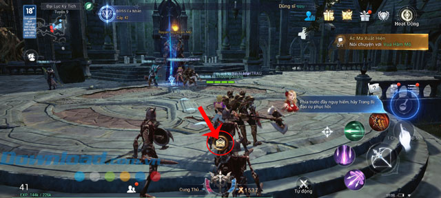 Ấn vào biểu tượng bức thư