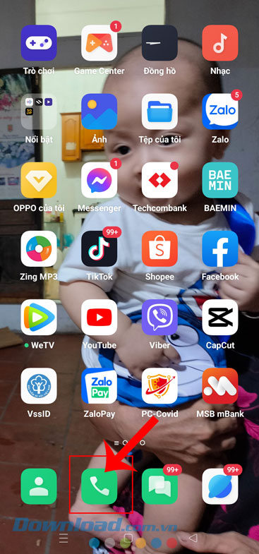 Mở ứng dụng Cuộc gọi