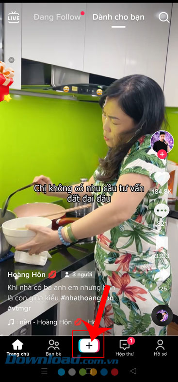 Ấn vào biểu tượng dấu "+"