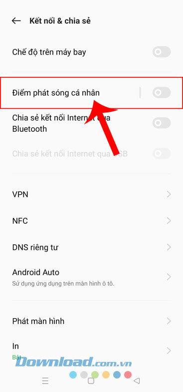 Chạm vào mục Điểm phát sóng cá nhân