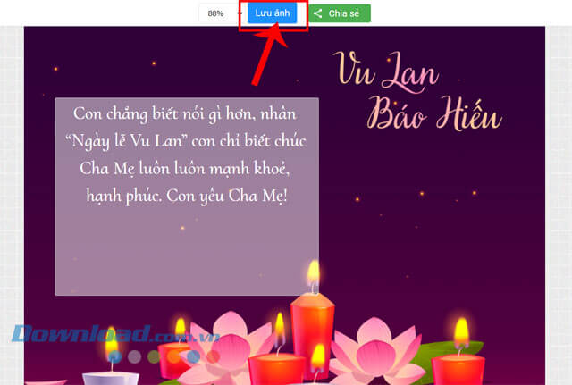 Click chuột vào nút Lưu ảnh