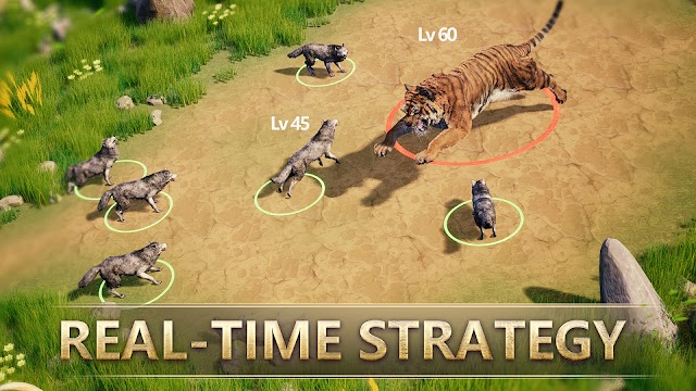 Tham gia các trận chiến thời gian thực với các đối thủ hoang dã khác trong game Wolf Game: The Wild Kingdom
