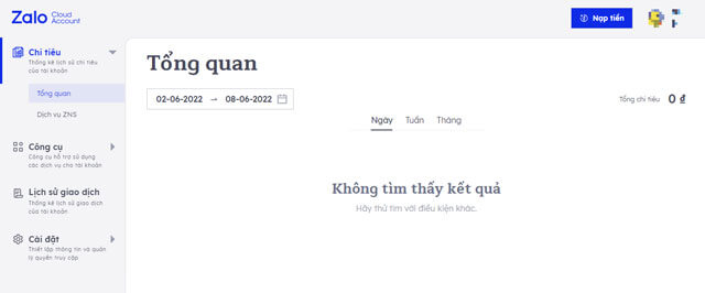 Bắt đầu sử dụng tài khoản ZCA