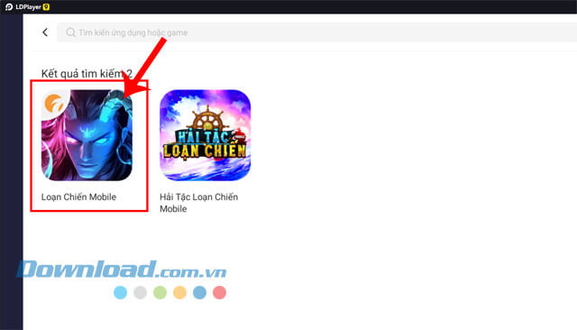 Nhập từ khóa "Loạn Chiến Mobile"