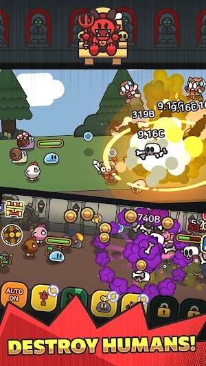 Tiêu diệt con người để cứu khu rừng quái vật trong game Legend of Slime 