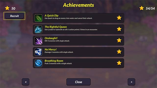Hệ thống thành tích phong phú trong game Tyrant’s Blessing